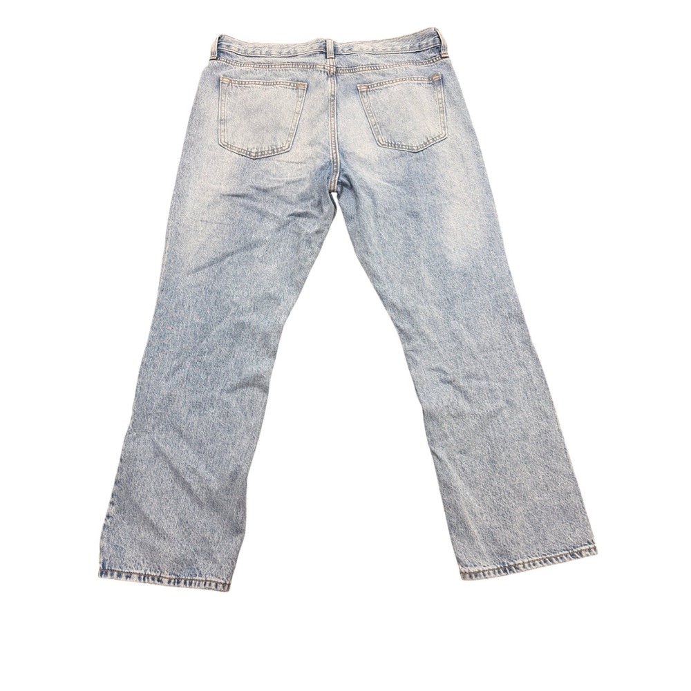 Old Navy Mens Straight Leg Jeans 36x30 Light Wash Blue 100% Cotton Denim - Picture 8 of 9